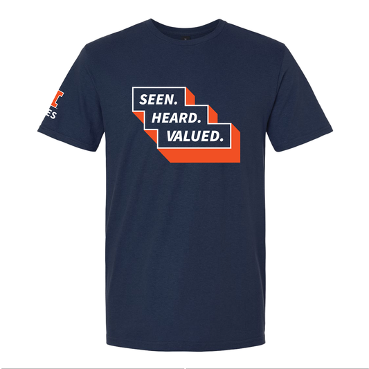 Gies: Seen-Heard-Valued Tee